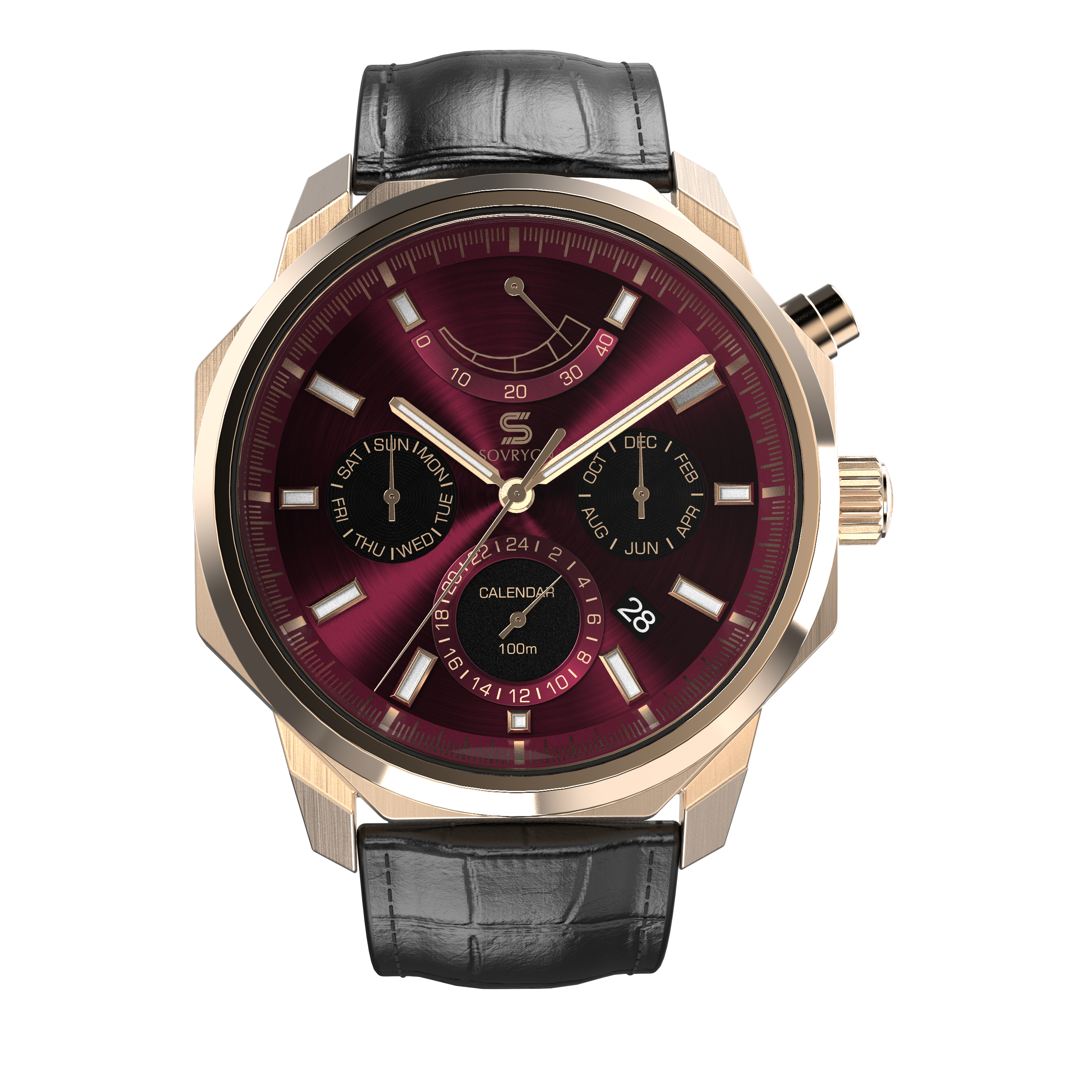 Black Leather - Rosegold Clasp