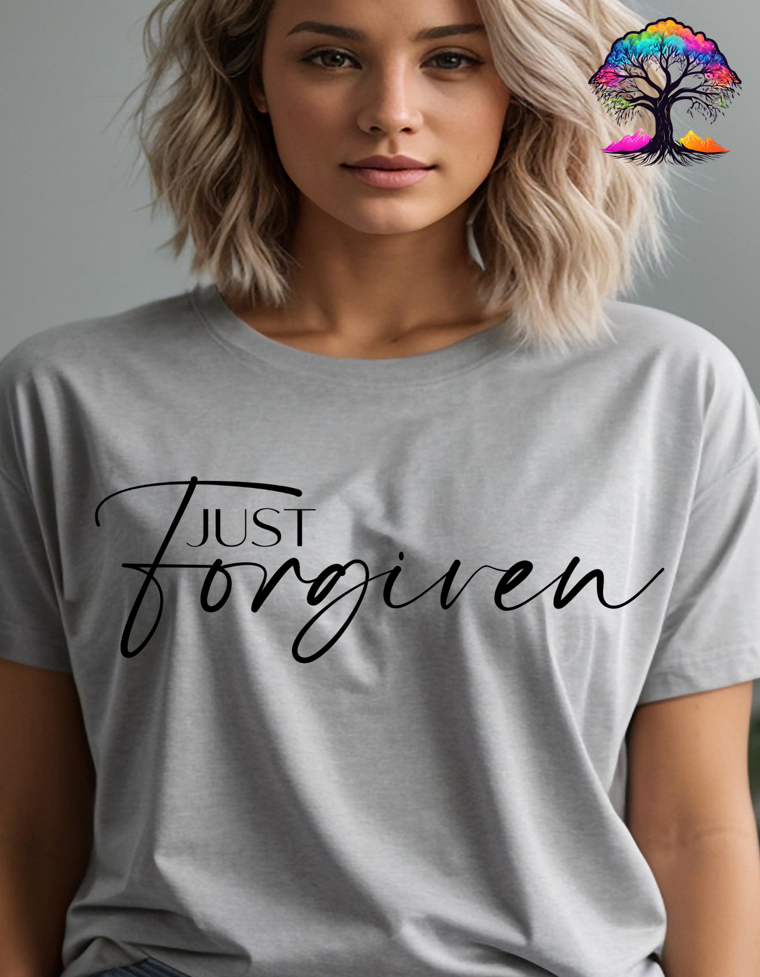 Christian Tshirt- Just Forgiven- Faith based
