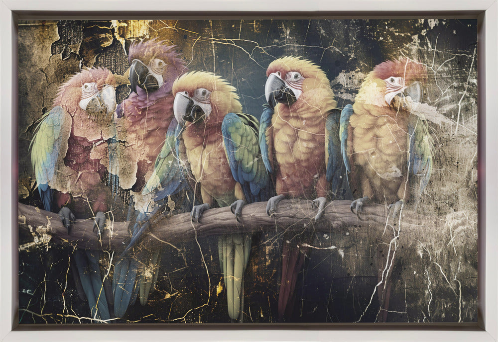 Parrot Animal Vintage Art Illustration Wallart 10