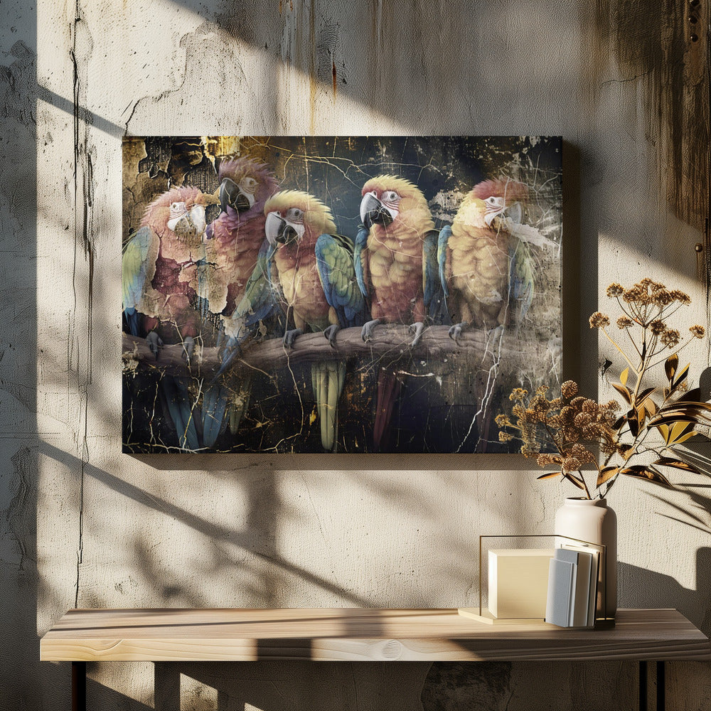 Parrot Animal Vintage Art Illustration Wallart 10